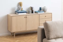 ACTONA GROUP Anrichte »Aston« Sideboard, Eiche/furnier, 2 Türen, 2 Böden, 3 Schubladen, 160 cm