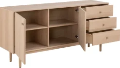 ACTONA GROUP Anrichte »Aston« Sideboard, Eiche/furnier, 2 Türen, 2 Böden, 3 Schubladen, 160 cm