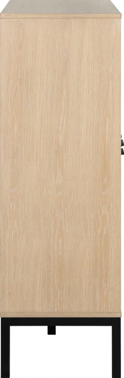 ACTONA GROUP Anrichte »Kensington« Schrank, 4 Türen und 6 Böden weiss pigmentiert Eiche, 91x40x120cm