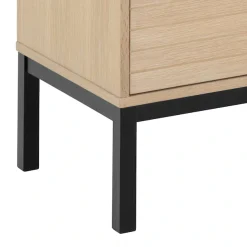 ACTONA GROUP Anrichte »Kensington« Schrank, 4 Türen und 6 Böden weiss pigmentiert Eiche, 91x40x120cm