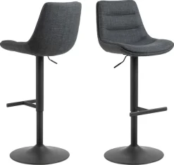 ACTONA GROUP Barhocker »Adisa« Set, 2 stk., 2 Stk. tlg. Barhocker, Basel dunkelgrau, Trompete Gestell, 2 Stk