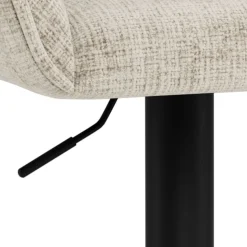 ACTONA GROUP Barhocker »Eddie, Thekenhocker, Barstuhl mit Rückenlehne und Fußstütze« Set, 2, 2 Stk. tlg. Barhocker, Stoffbezug, geschwungene Form, Gaslift, Drehfunktion, FSC™