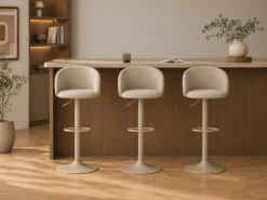 ACTONA GROUP Barhocker »Eleanor gepolstert - drehbar & höhenverstellbar, moderne« 1 Stk. tlg. Bequemer Barstuhl mit Fußstütze und Drehfunktion im Scandi Stil
