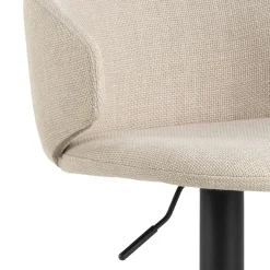 ACTONA GROUP Barhocker »Ella« Set, 2 stk, 2 Stk. tlg. Barhocker, Basel beige, Trompete Gestell matt schwarz rau, 2 Stk