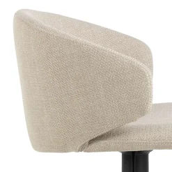 ACTONA GROUP Barhocker »Ella« Set, 2 stk, 2 Stk. tlg. Barhocker, Basel beige, Trompete Gestell matt schwarz rau, 2 Stk