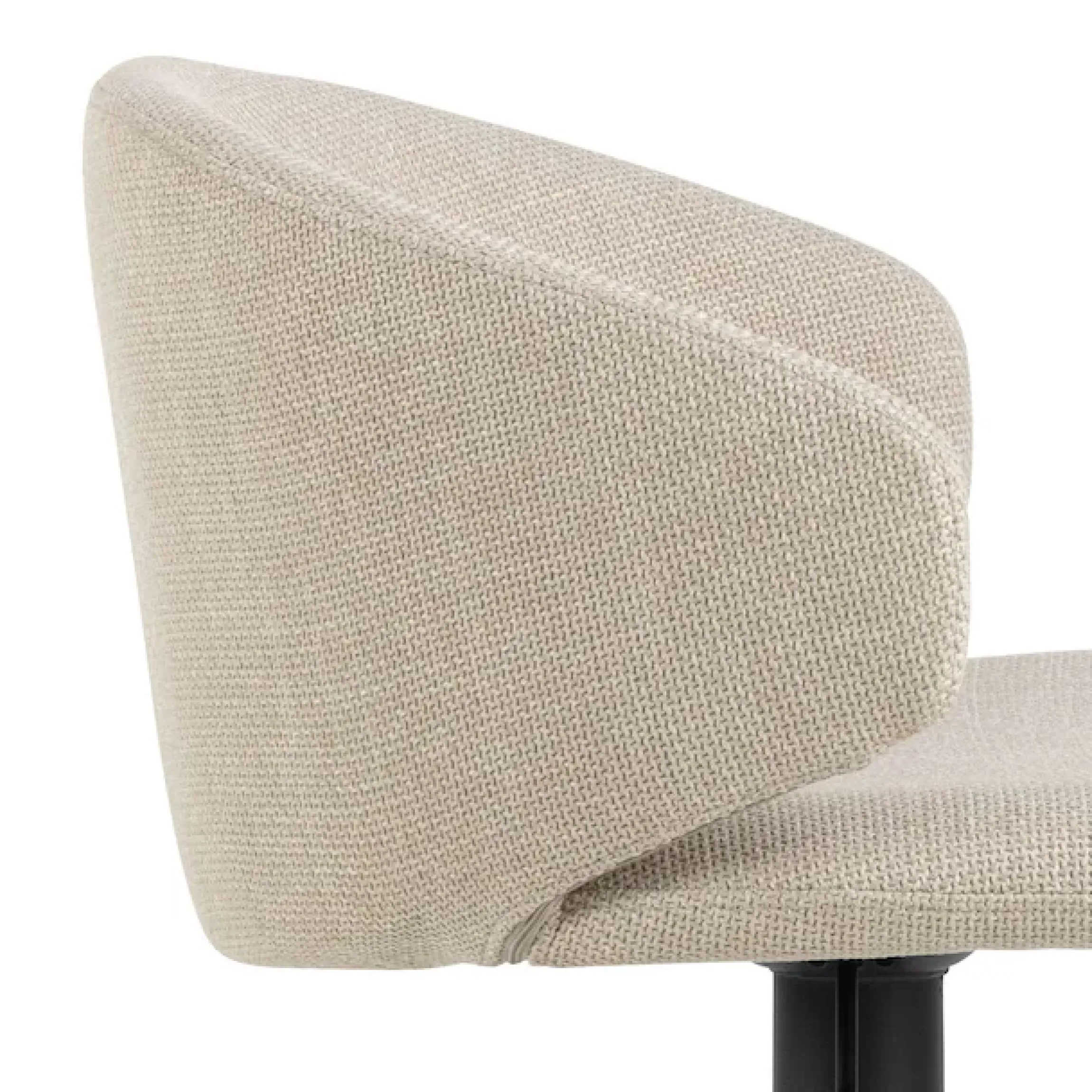 ACTONA GROUP Barhocker »Ella« Set, 2 stk, 2 Stk. tlg. Barhocker, Basel beige, Trompete Gestell matt schwarz rau, 2 Stk