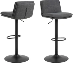 ACTONA GROUP Barhocker »Flynn« Set, 2 Stk. tlg. Barhocker, Basel dunkelgrau, Trompete Gestell, 2 stk