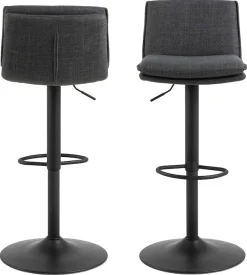 ACTONA GROUP Barhocker »Flynn« Set, 2 Stk. tlg. Barhocker, Basel dunkelgrau, Trompete Gestell, 2 stk