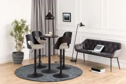 ACTONA GROUP Barhocker »Lucy Barstuhl, Fussstütze, Drehbar, Höhenverstellbar,« Stoff/Furnier, Trompetenfuß, Gasfeder, 2er Set