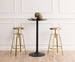 ACTONA GROUP Bartisch »Ibiza« 1 Stk. tlg. Bartisch rund Ø 60 cm, Schwarz, mit Trompete Gestell