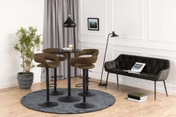 ACTONA GROUP Bartisch »Ibiza« 1 Stk. tlg. Bartisch rund Ø 60 cm, Schwarz, mit Trompete Gestell