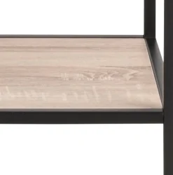 ACTONA GROUP Bücherregal Metallgestell, modernes Design, 5 Einlegeböden, asymmetrische Details