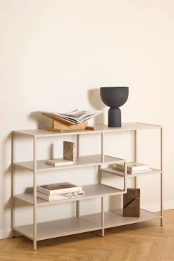 ACTONA GROUP Bücherregal »Seaford - Mehrzweckregal & Raumteiler, modern, Metall« 114x35x78 cm,Asymmetrisch, stabil & viel Stauraum, zeitloses Design, 6 Regalböden