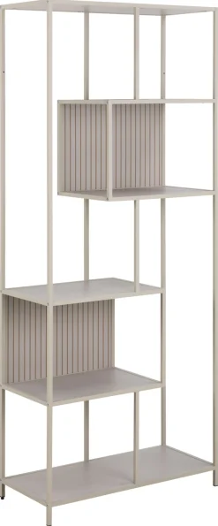 ACTONA GROUP Bücherregal »Seaford, Regal, Standregal, Raumteiler« Regal, grau, asymmetrische Details, wendbare Rückwand, 77x35x185cm