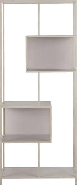 ACTONA GROUP Bücherregal »Seaford, Regal, Standregal, Raumteiler« Regal, grau, asymmetrische Details, wendbare Rückwand, 77x35x185cm