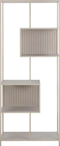 ACTONA GROUP Bücherregal »Seaford, Regal, Standregal, Raumteiler« Regal, grau, asymmetrische Details, wendbare Rückwand, 77x35x185cm
