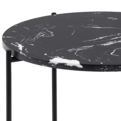 ACTONA GROUP Beistelltisch »Avila« Ecktisch, rund, Tischplatte aus Marmorstein, T: 52 cm