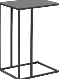 ACTONA GROUP Beistelltisch mit schmalen Metallgestell im modernen Industrie-Look, Höhe 63 cm