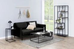 ACTONA GROUP Beistelltisch mit schmalen Metallgestell im modernen Industrie-Look, Höhe 63 cm