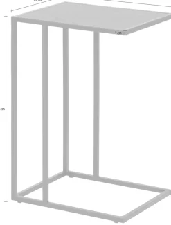 ACTONA GROUP Beistelltisch mit schmalen Metallgestell im modernen Industrie-Look, Höhe 63 cm