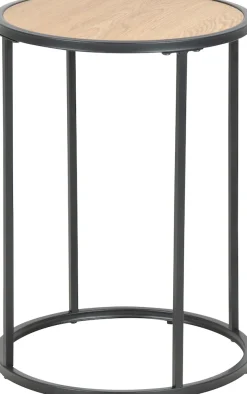 ACTONA GROUP Beistelltisch Metallgestell im modernen Industrie-Look, rund, T: 40 x H: 55 cm