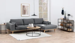 ACTONA GROUP Beistelltisch Metallgestell im modernen Industrie-Look, rund, T: 40 x H: 55 cm