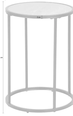 ACTONA GROUP Beistelltisch Metallgestell im modernen Industrie-Look, rund, T: 40 x H: 55 cm