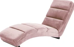 ACTONA GROUP Chaiselongue »Sigmund« mit schwarzen, pulverbeschichteten Metallbeinen und Samtvelours Bezug