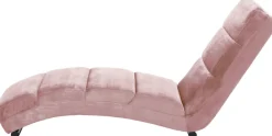 ACTONA GROUP Chaiselongue »Sigmund« mit schwarzen, pulverbeschichteten Metallbeinen und Samtvelours Bezug