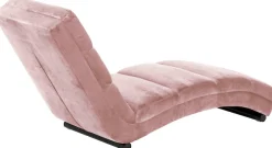 ACTONA GROUP Chaiselongue »Sigmund« mit schwarzen, pulverbeschichteten Metallbeinen und Samtvelours Bezug