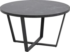 ACTONA GROUP Couchtisch »Amble« 1 Stk. tlg. Couchtisch, Kaffetisch, Beistelltisch, Schwarz, Marmormuster, rund