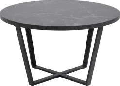 ACTONA GROUP Couchtisch »Amble« 1 Stk. tlg. Couchtisch, Kaffetisch, Beistelltisch, Schwarz, Marmormuster, rund