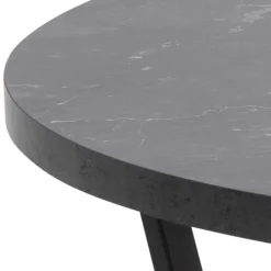ACTONA GROUP Couchtisch »Amble« 1 Stk. tlg. Couchtisch, Kaffetisch, Beistelltisch, Schwarz, Marmormuster, rund