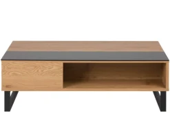 ACTONA GROUP Couchtisch »Azalea« Sofatisch, Kaffeetisch, Glas, Kufengestell, Höhenverstellbar, Stauraum