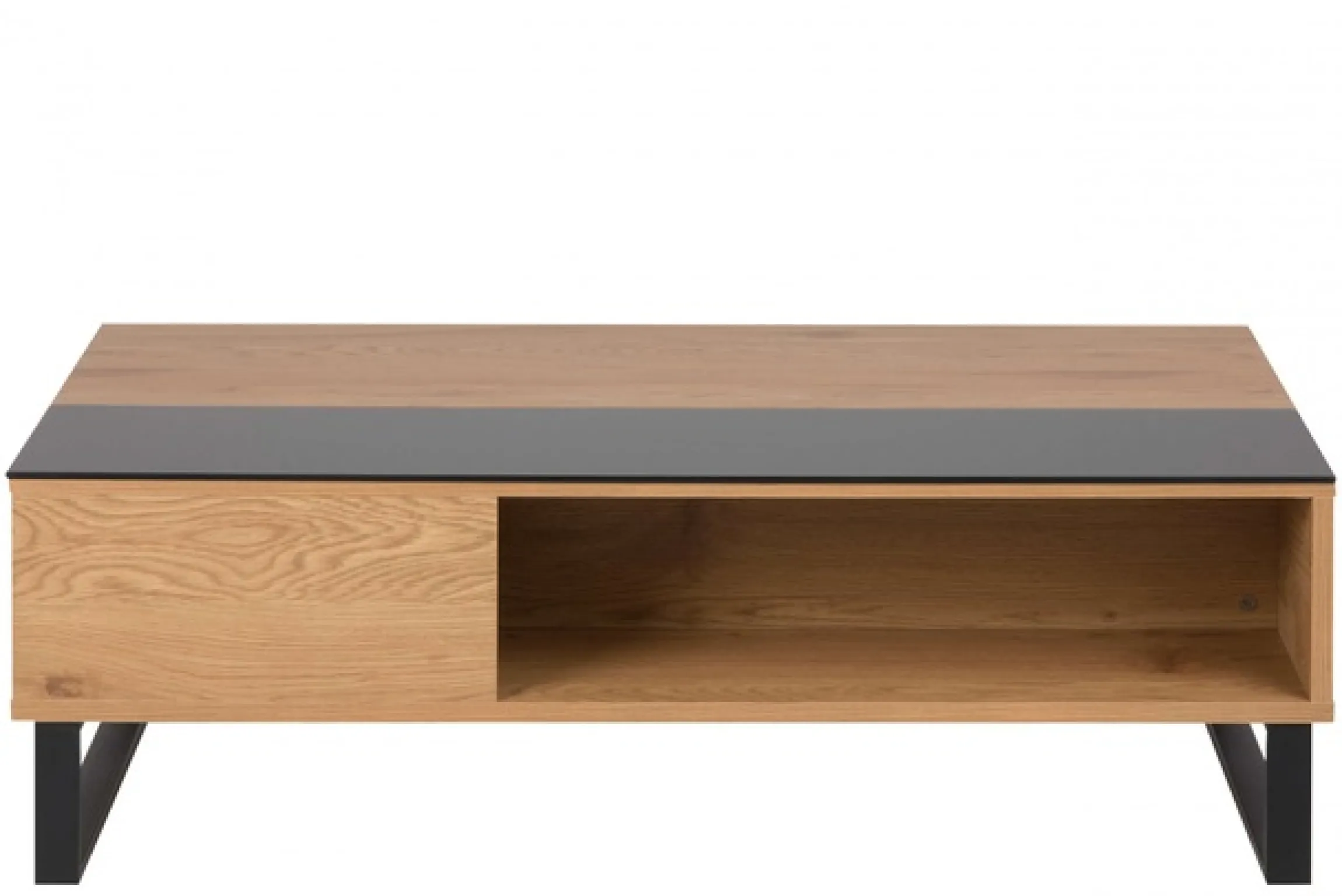 ACTONA GROUP Couchtisch »Azalea« Sofatisch, Kaffeetisch, Glas, Kufengestell, Höhenverstellbar, Stauraum