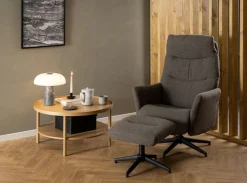 ACTONA GROUP Couchtisch »Banbury, Sofatisch, Wohnzimmertisch« 80x80x42cm,2 Ebenen, Eichenfurnier, runde Form, FSC™