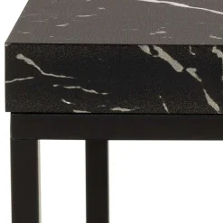 ACTONA GROUP Couchtisch »Barossa Wohnzimmertisch, Beistelltisch, Quadratisch, Sofatisch,« Steinoptik, schwarze Stahlbeine, in weiteren Variationen, B: 40 cm