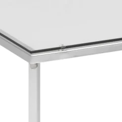 ACTONA GROUP Couchtisch »Cross« Beistelltisch, gehärtetem Klarglas, Stahlgestell, B: 50 cm