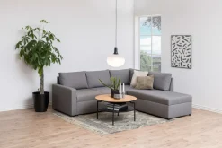 ACTONA GROUP Couchtisch »Goldington Beistelltisch, Kaffetisch« Sofatisch, rund, dekorativem Rahmen, 1 Ablage, T: 80 cm