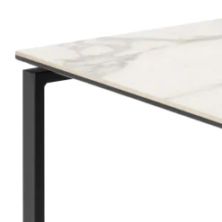 ACTONA GROUP Couchtisch »Katrine, 2er-Set, Kaffetisch, Keramik-Tischplatte, modern, Scandi« Set, Set aus 2 Couchtischen, 2 Stk. tlg. Quadratisch, robustes schwarzes Stahlgestell, B: 50 x T: 50 cm
