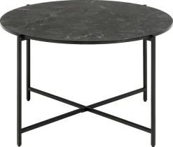 ACTONA GROUP Couchtisch »Lamoine« Rund, Izmir matt schwarz, rau Melamin, Ø70x42 cm