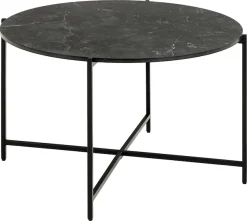 ACTONA GROUP Couchtisch »Lamoine« Rund, Izmir matt schwarz, rau Melamin, Ø70x42 cm