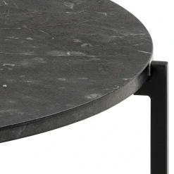 ACTONA GROUP Couchtisch »Lamoine« Rund, Izmir matt schwarz, rau Melamin, Ø70x42 cm