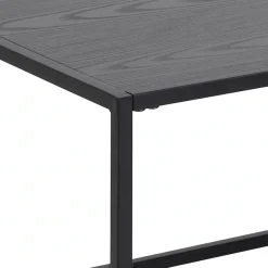 ACTONA GROUP Couchtisch mit Gestell aus Metall, rechteckige Form, Zeitungsständer aus Metall