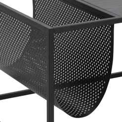 ACTONA GROUP Couchtisch mit Gestell aus Metall, rechteckige Form, Zeitungsständer aus Metall