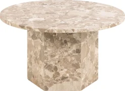 ACTONA GROUP Couchtisch »Naxos« Rund Couchtisch, matt Latte lackiert Marmor, Ø80x42cm