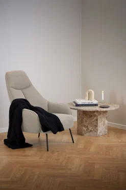 ACTONA GROUP Couchtisch »Naxos« Rund Couchtisch, matt Latte lackiert Marmor, Ø80x42cm