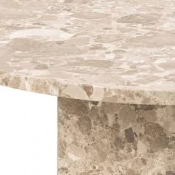 ACTONA GROUP Couchtisch »Naxos« Rund Couchtisch, matt Latte lackiert Marmor, Ø80x42cm