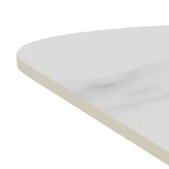 ACTONA GROUP Couchtisch »Salinas, Sofatisch, Tisch, Beistelltisch« B/T/H: 80x80x48 cm,weiße Keramikplatte, abgerunde Ecken, schwarzer Stahlfuß