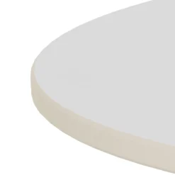 ACTONA GROUP Couchtisch »Santorini Kaffetisch - modern & stilvoll mit langlebiger Keramikplatte« Hellbeige Travertin-Keramik, graues Stahlgestell. Ø: 70 cm